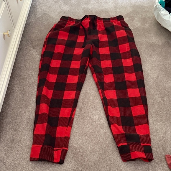 Red and Black Plaid Lounge Pants - Picture 1 of 1